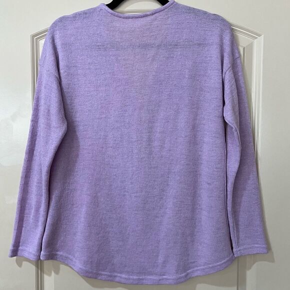 SOFT SURROUNDINGS Valentina Zip Sweater Lavender Women’s Size Small - Picture 2 of 5